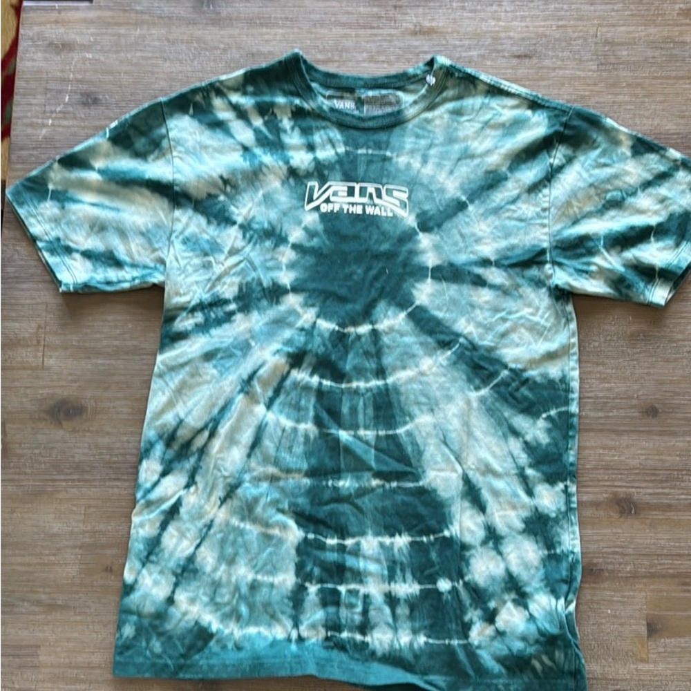 🟡EUC🟡 Vans Green Tie Dye Shirt - Men’s Size M